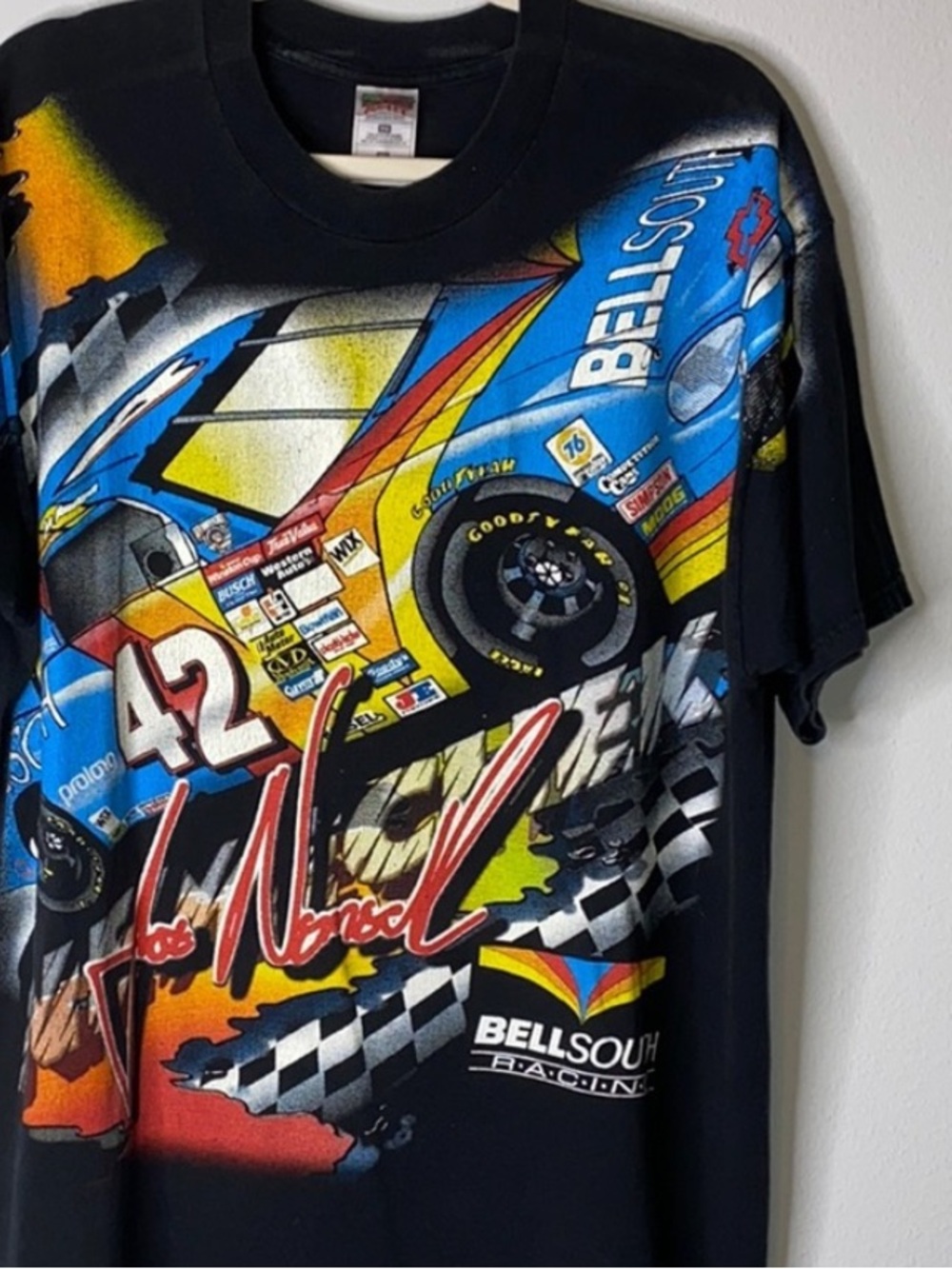 90s AOP NASCAR Racing Shirt XL Vintage Winston Cup Joe Nemechek
